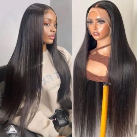 13x4 Lace Front Human Hair Wig, Straight Wig Natural Color, 150 Density (Option: 10 inch)